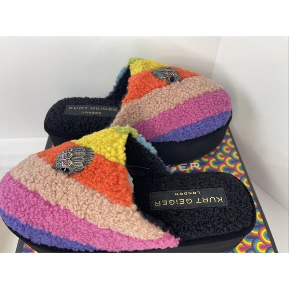Kurt Geiger Platform Rainbow House Slipper Women’s 8.5 With Box - Picture 6 of 10